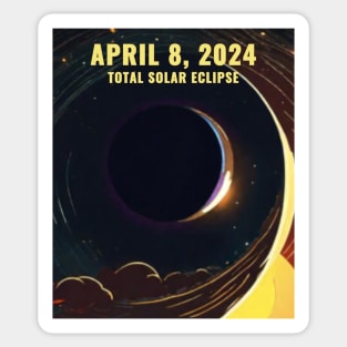 April 8, 2024 Total Solar Eclipse Totality USA Sticker